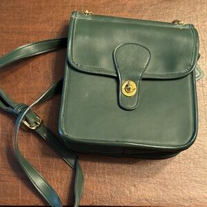 Coach Green Leather Tag